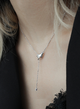 小众个性ins冷淡风高级感极简气质百搭手指S925纯银项链女