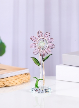 向日葵琉璃摆件家居装饰