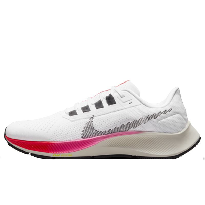 耐克 Nike Pegasus 38 飞马38 男 黑白 白粉 跑步鞋 CW7356-002 - 图3