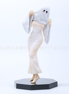 网红战炮幽灵娘万圣节变装修身鱼尾手办美少女桌面书架机箱摆件