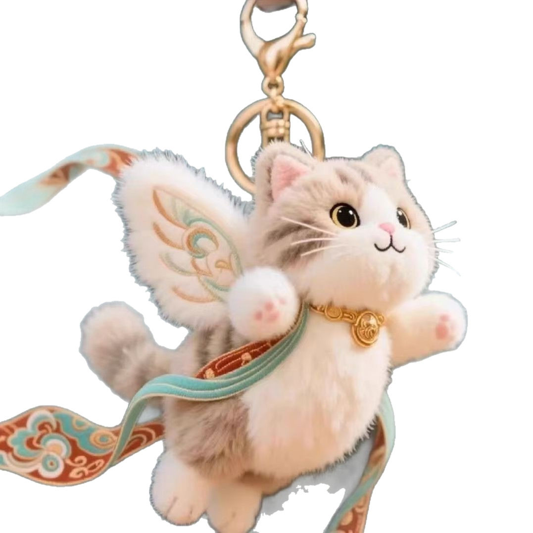 敦煌飞天猫九色鹿毛绒公仔创意软萌包包挂件钥匙扣装饰送朋友礼物,淘宝优惠券,粉丝福利购,淘宝优惠卷