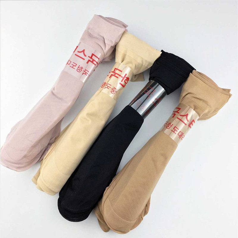 夏季天鹅绒水晶丝袜女短袜子超薄款黑肉色中厚耐磨中筒防滑防勾丝,淘宝优惠券,粉丝福利购,淘宝优惠卷