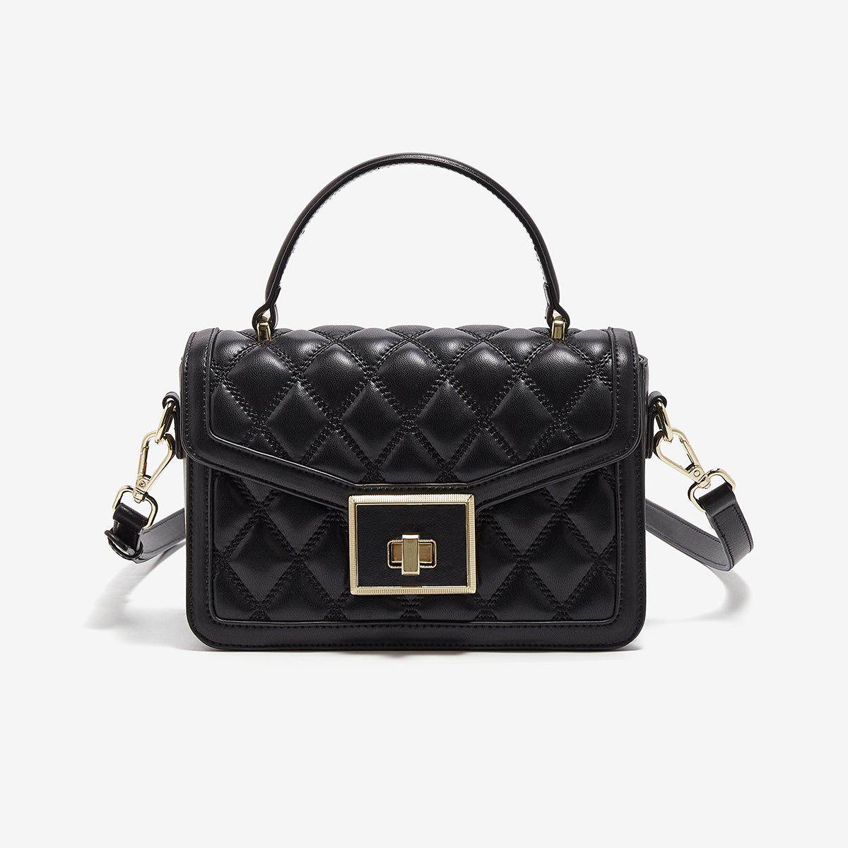 金狐狸女包2025新款菱格牛皮包包女小香风百搭高档大牌真皮手提包,淘宝优惠券,粉丝福利购,淘宝优惠卷