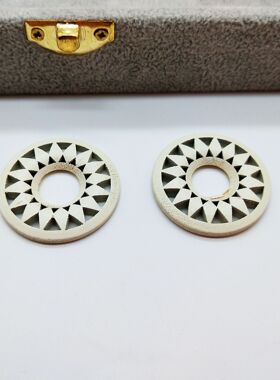 50mm立体太阳花木片珠子diy饰品