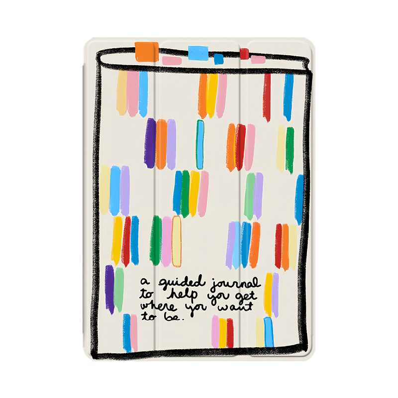 创意涂鸦色块2021/20/19新款ipad适用air4/3/2气囊保护套10.2/9.7寸平板2018笔槽pro11三折mini4/5苹果123壳6 - 图3