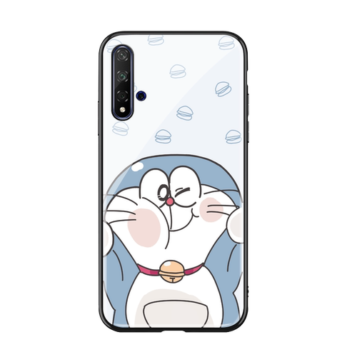 卡通女款蓝胖子动漫萌华为NOVA5PRO/5iPRO防摔镜面手机壳荣耀20PRO/20i/20S钢化玻璃壳MATE10PRO全包软硅胶套 卡通女款蓝胖子动漫萌华为NOVA5PRO/5iPRO防摔镜面手机壳荣耀20PRO/20i/20S钢化玻璃壳MATE10PRO全包软硅胶套