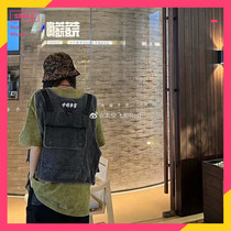 China Li Ning Cowboys Washed Loose Leisure Single Waistcoat Overalls Sports Vest Country Tide Men AMDS026-2