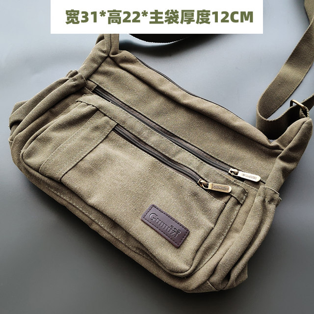 Canvas men's bag large capacity work bag