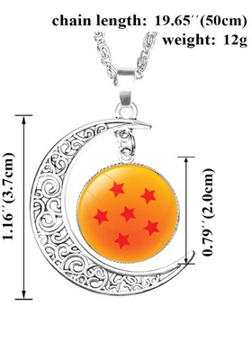 七龙珠时光宝石月亮吊坠项链 经典动漫周边饰品小额来图diy