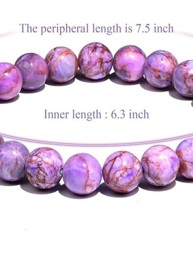 欧美绿色紫色绿松天然宝石 绿松石手工串珠弹力绳手链