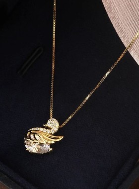 小天鹅s925纯银项链女轻奢感优雅锁骨链饰品新款百搭