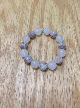 原创红豆撞奶阿拉善玛瑙手串女