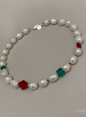 原创巴洛克珍珠925纯银项链女