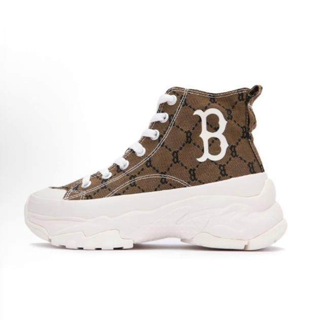 MLB Chunky High Mono 潮流复古舒适  高帮 帆布鞋 男女同款,淘宝优惠券,粉丝福利购,淘宝优惠卷