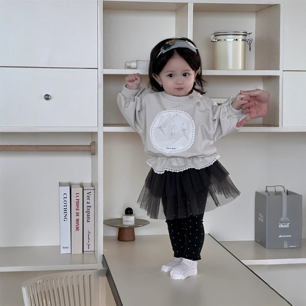 儿童2026春装新品宝宝春季衣服韩版童装女童褶皱收腰卫衣裙裤套装,淘宝优惠券,粉丝福利购,淘宝优惠卷