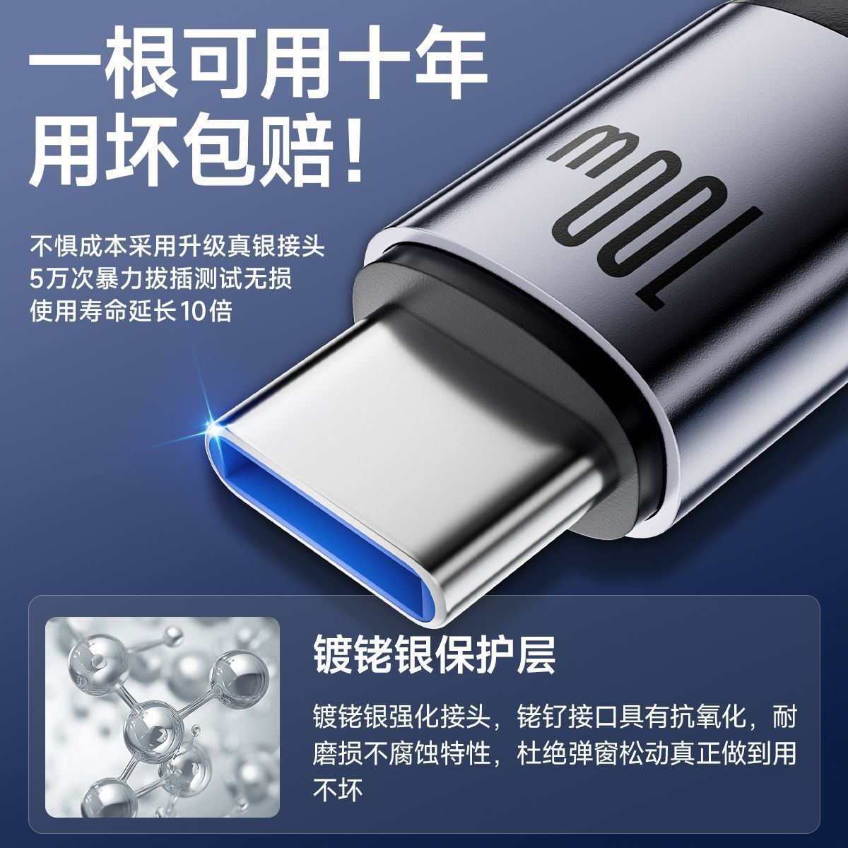 诺希type-c数据线30w用苹果15充电线适用100w笔记本ipad华为手机 - 图1