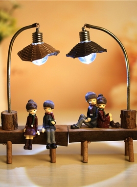 情侣小夜灯书房电视机礼物装饰品