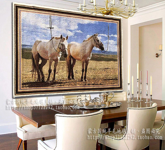 Монгольский гобелен из чистой шерсти для гостиной, спальни, кабинета, гобелен