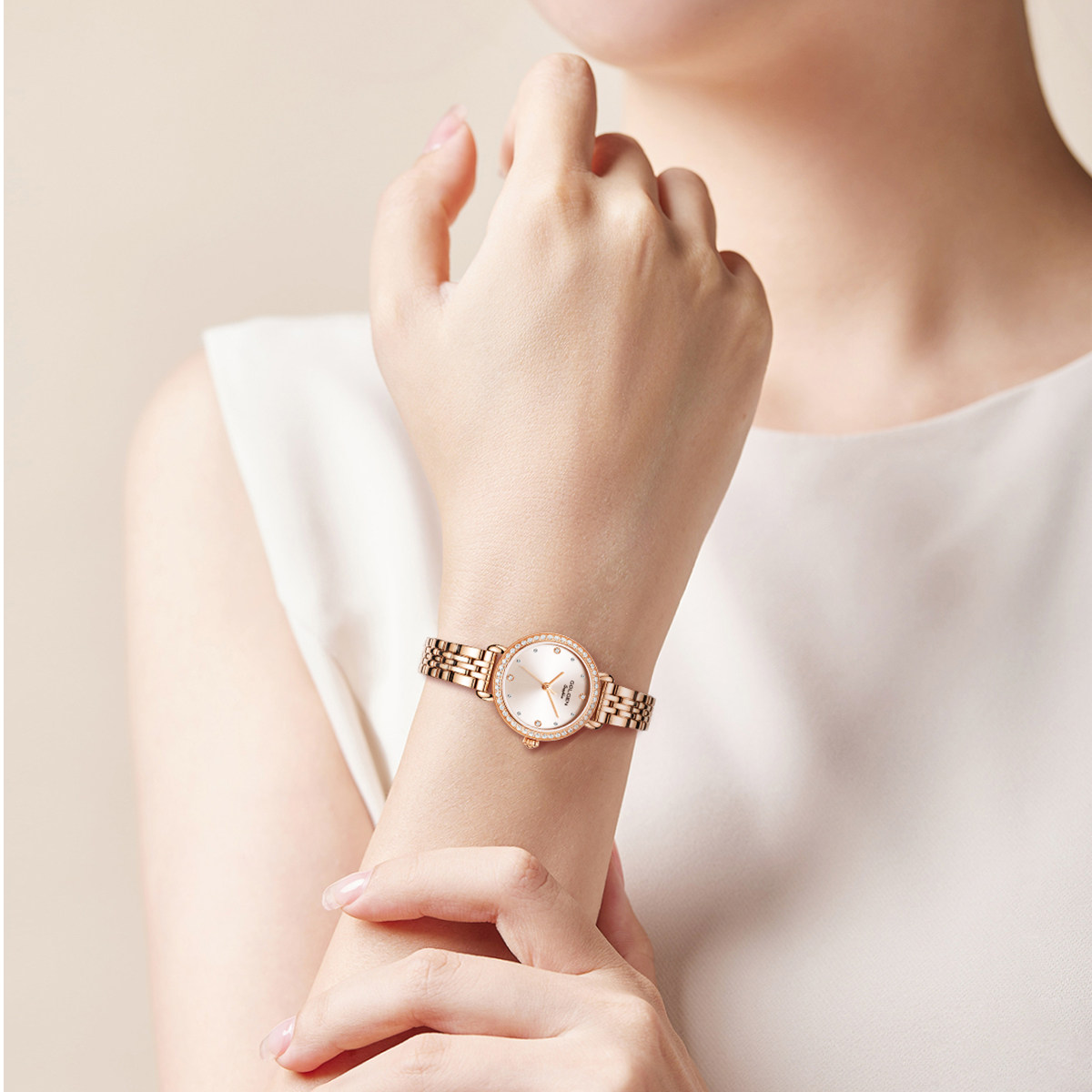 golgen古尊女小天鹅简约时尚石英表 GOLGEN古尊手表国产腕表