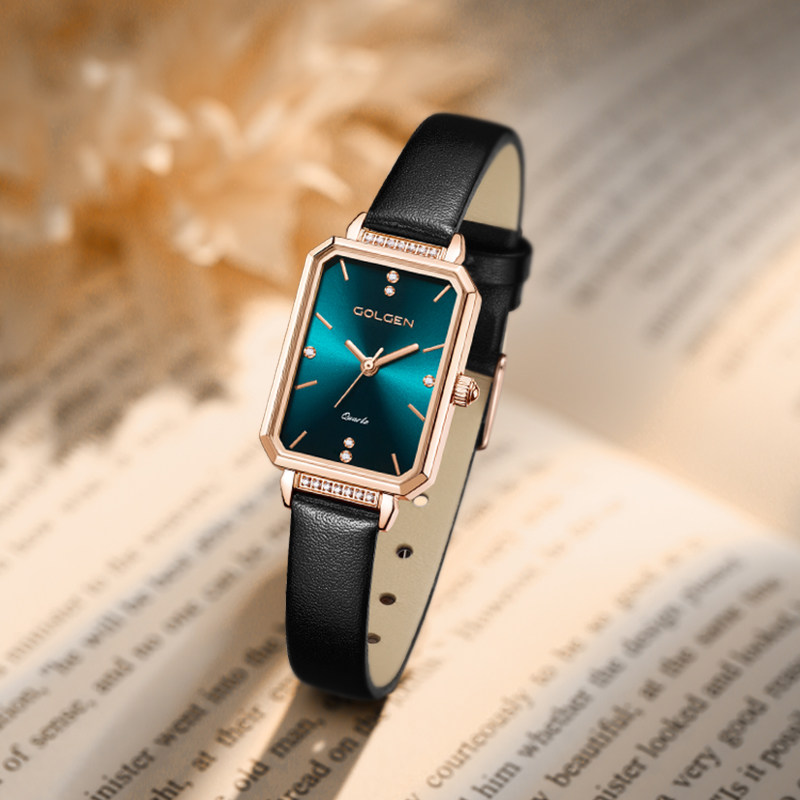 golgen古尊新品女复古气质小绿表 GOLGEN古尊手表国产腕表
