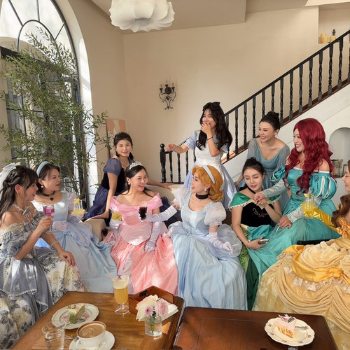 出租迪士尼贝儿灰姑娘裙成人礼cosplay礼服表演晨袍在逃公主裙 - 图2