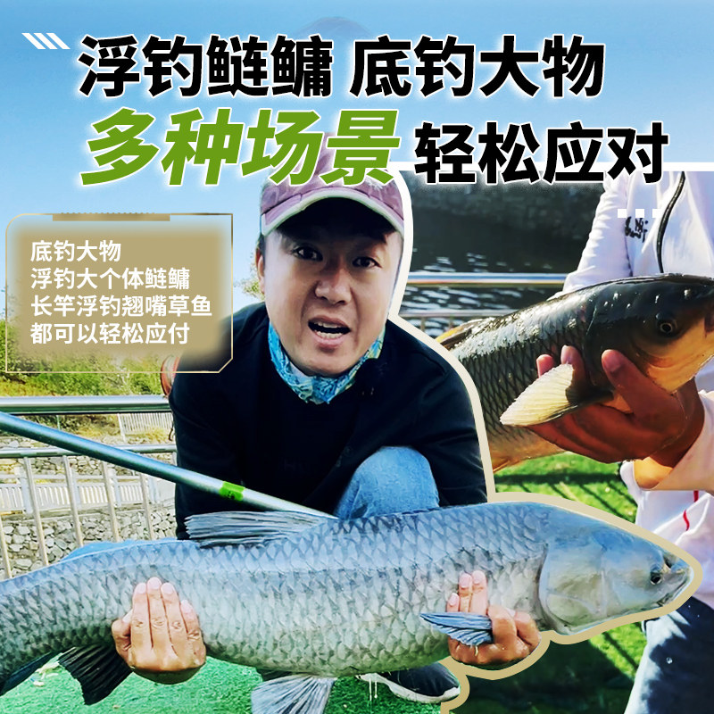 钓鱼王白刺轻量大物竿鱼竿鲢鳙青鲟巨物钓鱼竿超轻硬碳素台钓手杆,淘宝优惠券,粉丝福利购,淘宝优惠卷