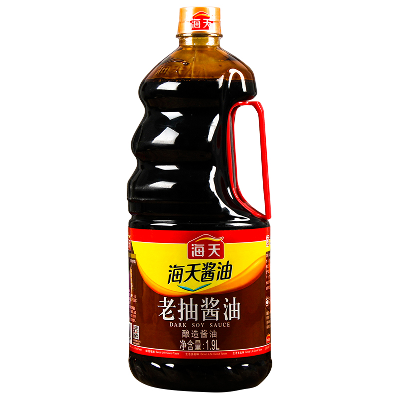 海天老抽酱油1.9升家用红烧炒菜酿造黄豆酱油调味品调料商用