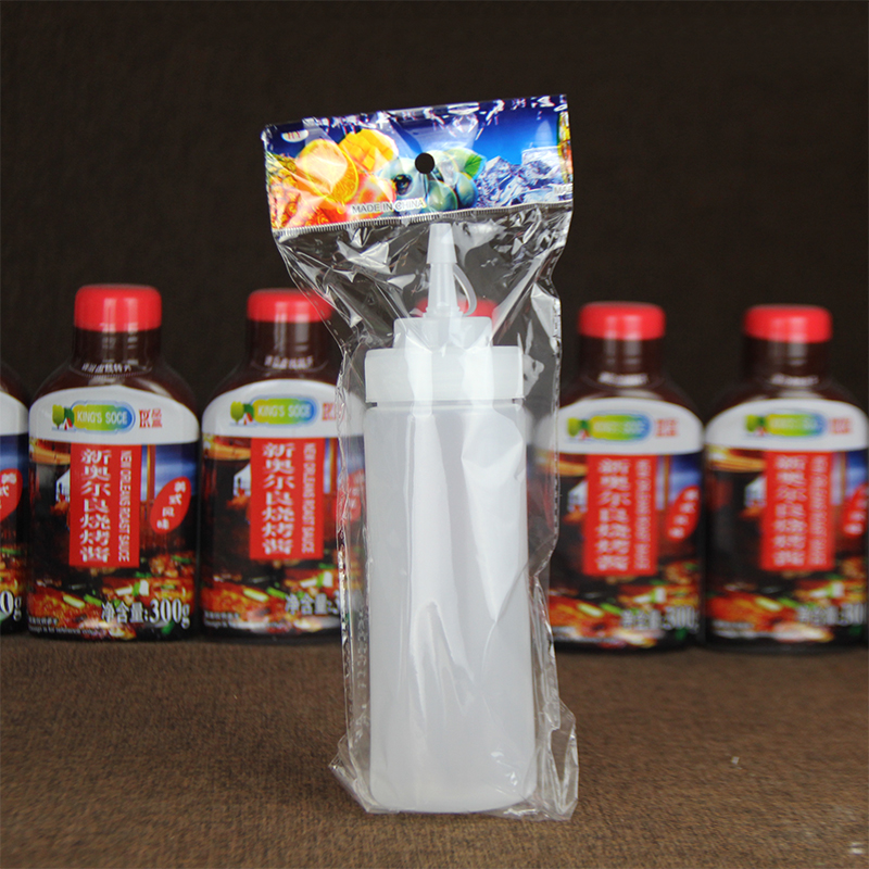 果酱瓶子 厨房沙番茄拉调味酱醋挤压壶 批/发密封塑料瓶 350ML - 图1