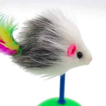 Tumbler Mouse Funny Cat Toy Feather Cat Toy Cat Self-Happiness Interactive Toy Pet Supplies in stock