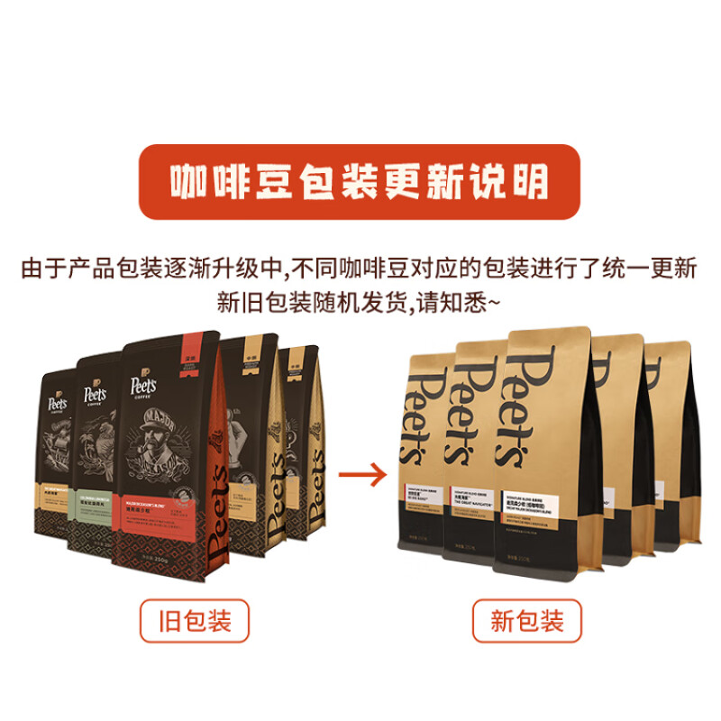 Peet's coffee皮爷peets咖啡豆大航海家迪克森哥伦比亚咖啡豆250g-图0