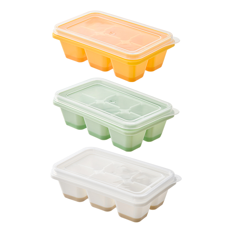 冻冰块模具家用自制冰箱食品级带盖制冰盒食用辅食塑料按压式冰格 - 图3