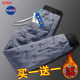 Autumn and winter white duck down straight long pants and down pants