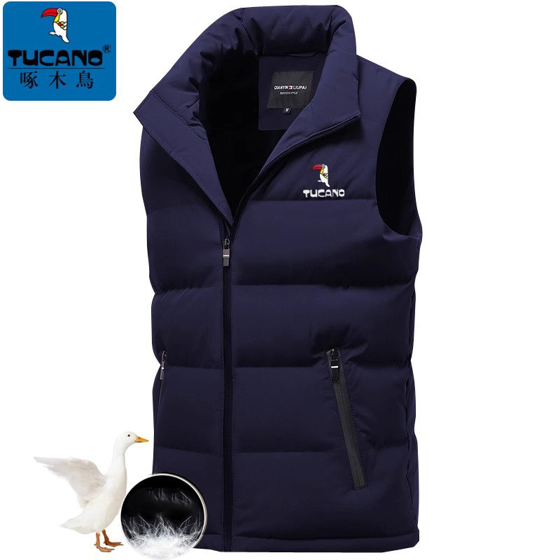 啄木鸟羽绒棉马甲男秋冬季青年大码坎肩背心加厚保暖立领马夹外套,淘宝优惠券,粉丝福利购,淘宝优惠卷