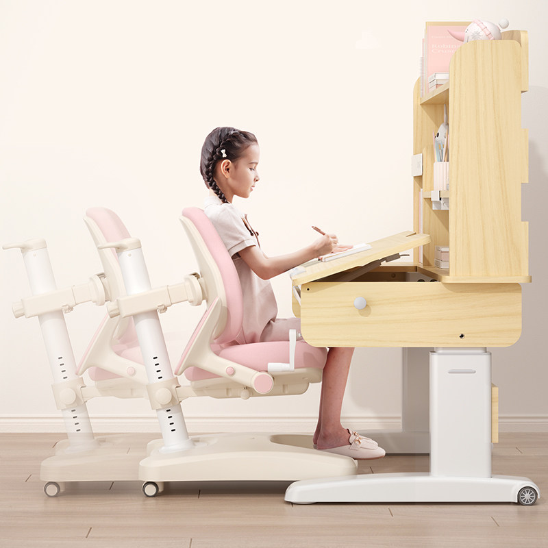 美嘉思儿童学习桌小学生书桌实木写字桌家用写作业课桌椅套装升降,淘宝优惠券,粉丝福利购,淘宝优惠卷
