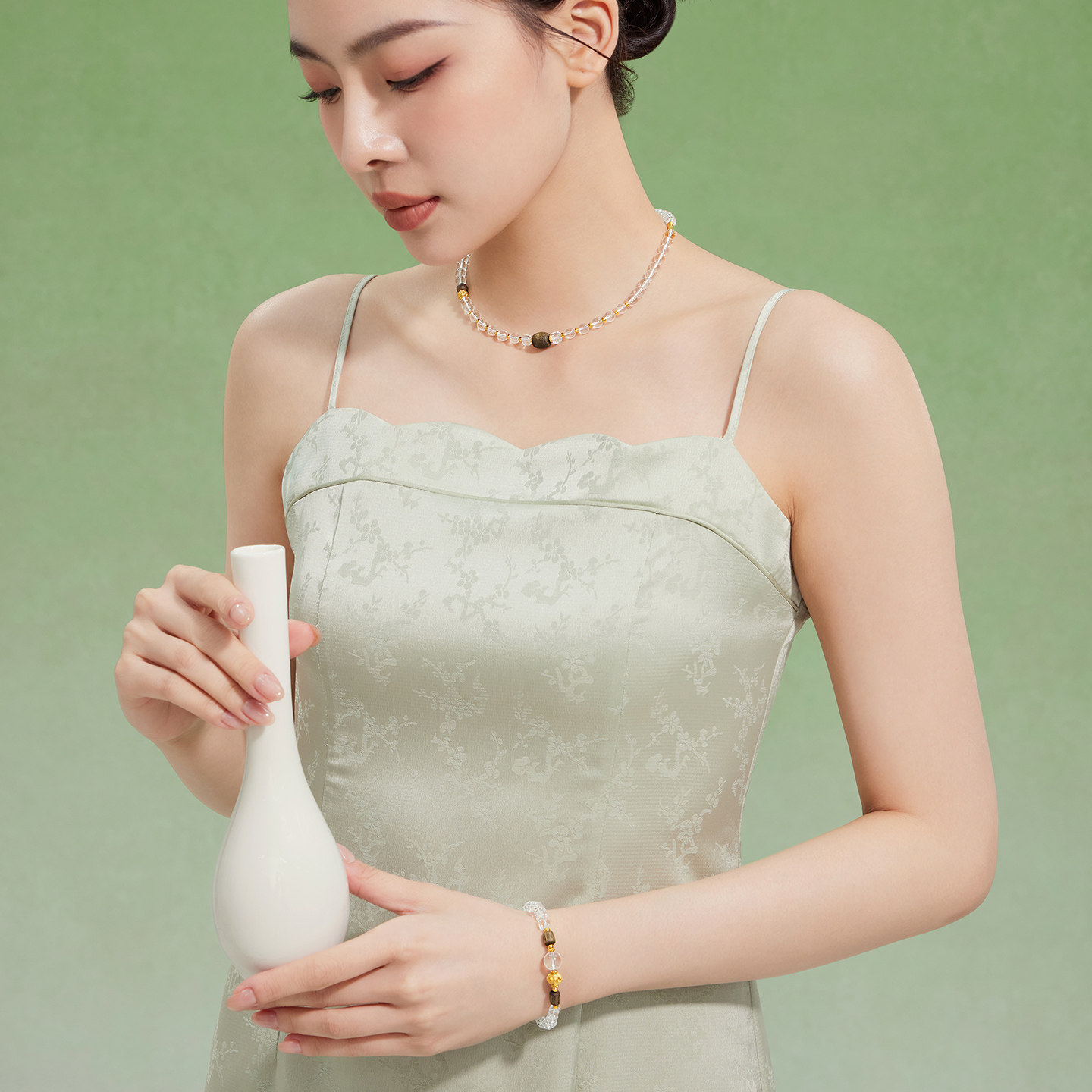 金至尊水晶金香解意黄金手串女金珠手链白水晶足金手链新年送女友,淘宝优惠券,粉丝福利购,淘宝优惠卷