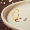 Gold Supreme Water Ripple Gold Ring New Hard Gold Explosive Flash Crushed Ice Fashion Index Finger Ring Plain Gold Ring