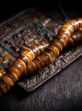卡杰格朵.原创藏式老料牦牛骨佛珠手串藏传念珠108颗盘玩灵骨嘎嘎