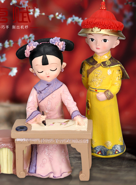 故宫格格电视柜古风娃娃小摆件
