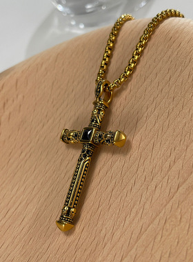 B322024年新款不锈钢男士十字架