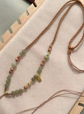 纯手工编织手搓棉绳和田玉吊坠绳唐卡佛牌翡翠挂绳文玩蜜蜡项链绳