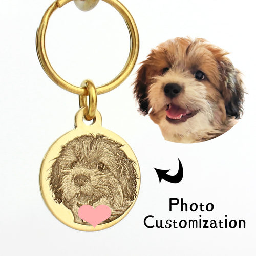 深雕纯铜狗牌定制狗名牌项圈猫牌铃铛身份牌吊牌宠物防丢走失挂牌 - 图1