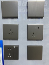 Zhengtai 86 Type Grey Switch Socket Single Open Five Holes Open Five Holes Superior Grey Concealed