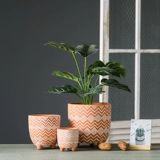 Красная керамическая геометрическая машина резанная круговая цветочная горлочья керамика глиняная посуда с жареным ногой керамический горшечный горшечный горшечный горшечный горшечный горшечный горшечный горшечный кастрюль Специальное предложение Специальное предложение