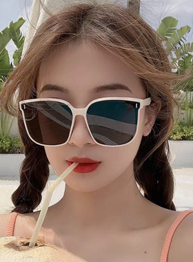 gm墨镜女防晒高级感防紫外线情侣太阳眼镜男款潮开车潮人新款圆脸