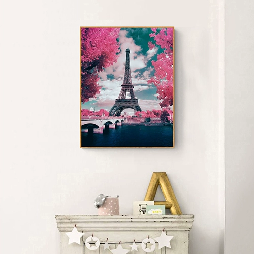 Бриллиантовая живопись 2021 Новая парижская башня.