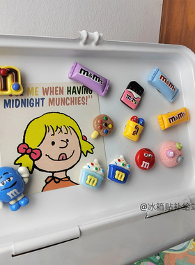 可爱m豆食玩创意装饰冰箱贴
