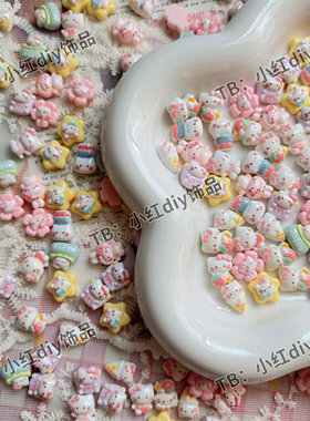 卡通可爱变装猫咪甜品冰激凌混发 尺寸1cm-1.2cm之间