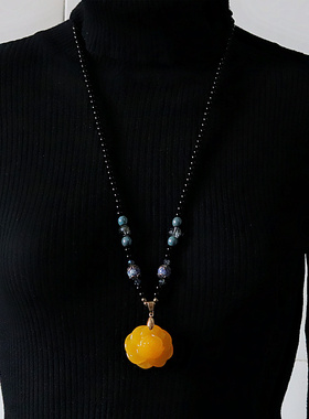 长款百搭简约复古女挂件装饰项链