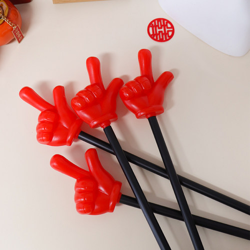 指东看西接亲小游戏结婚道具红色手指指挥棒趣味堵门拦门新郎伴郎 - 图1