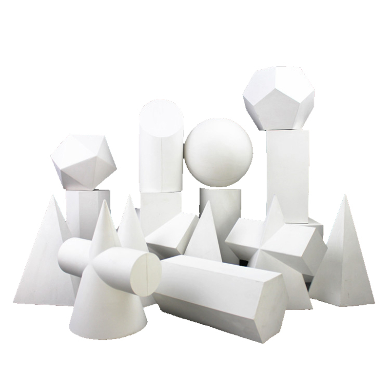 几何体石膏模型16个美术石膏教具几何形图形静物石膏像画材正方体-图3